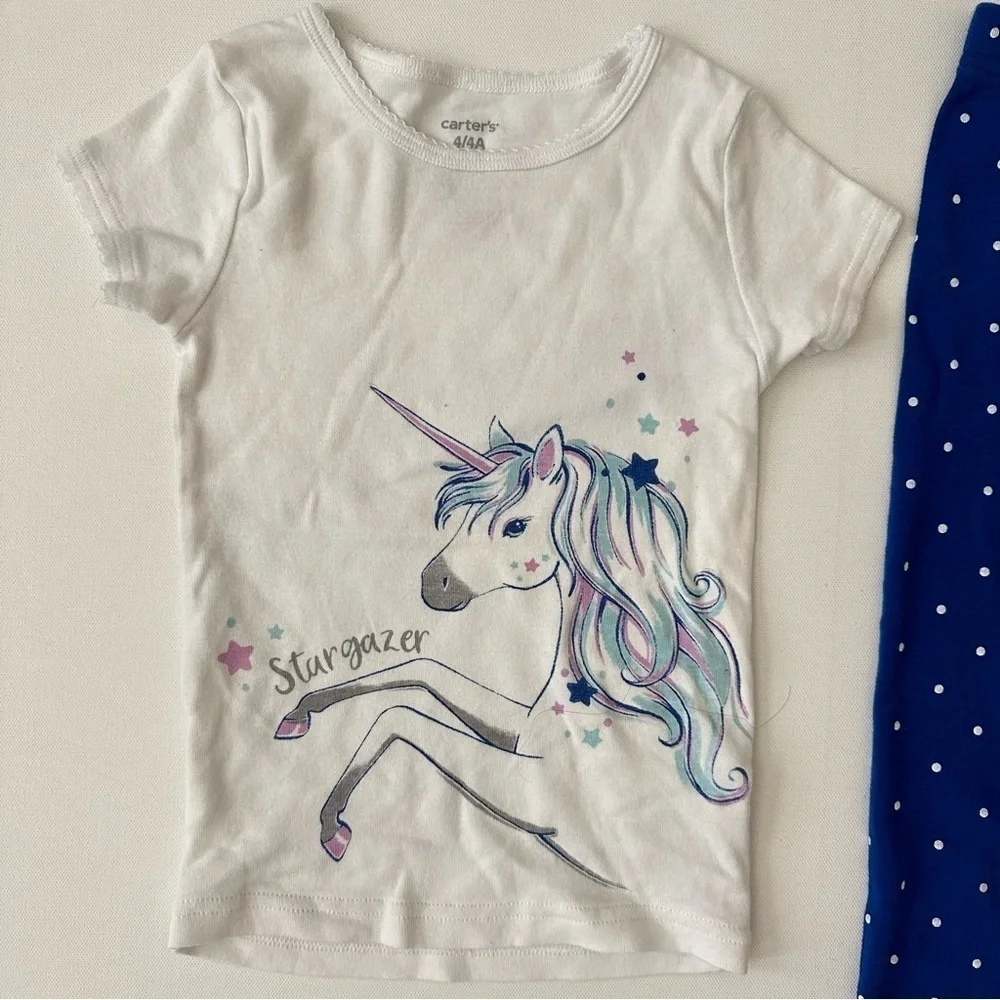 Carter’s Toddler Girl Short Sleeve Pajama Set Size 4T